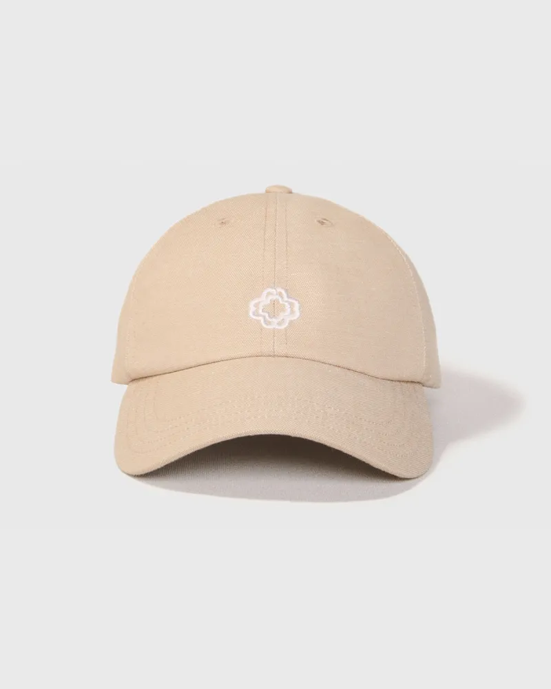Maje Cap Aus Leinen - Ecru Ecru