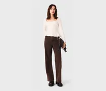 Bootcut-jeans Mit Kette - Braun