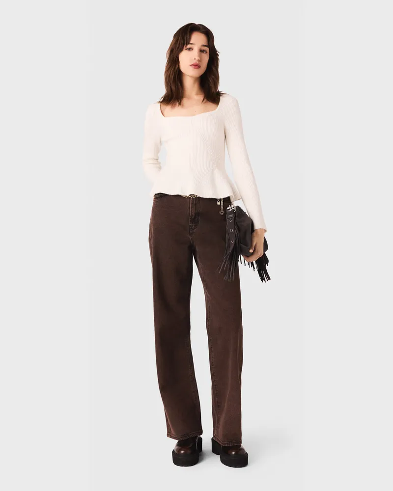 Maje Bootcut-jeans Mit Kette - Braun Braun