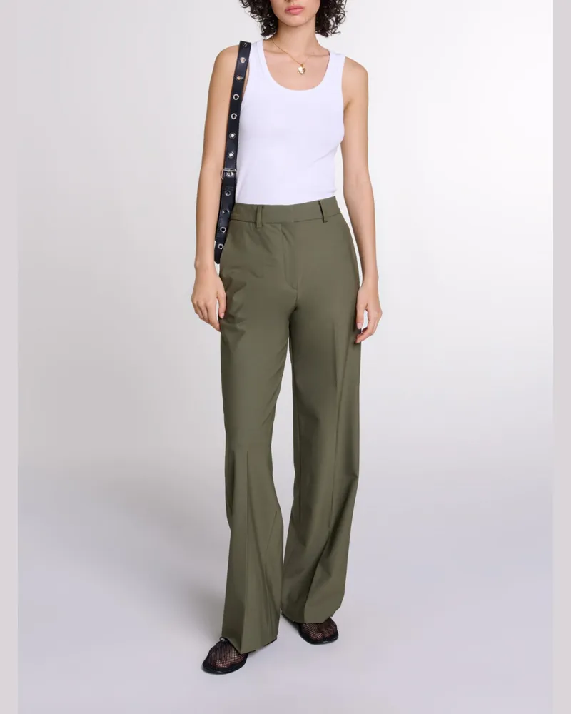 Maje Gerade Geschnittene Anzughose - Khaki Khaki