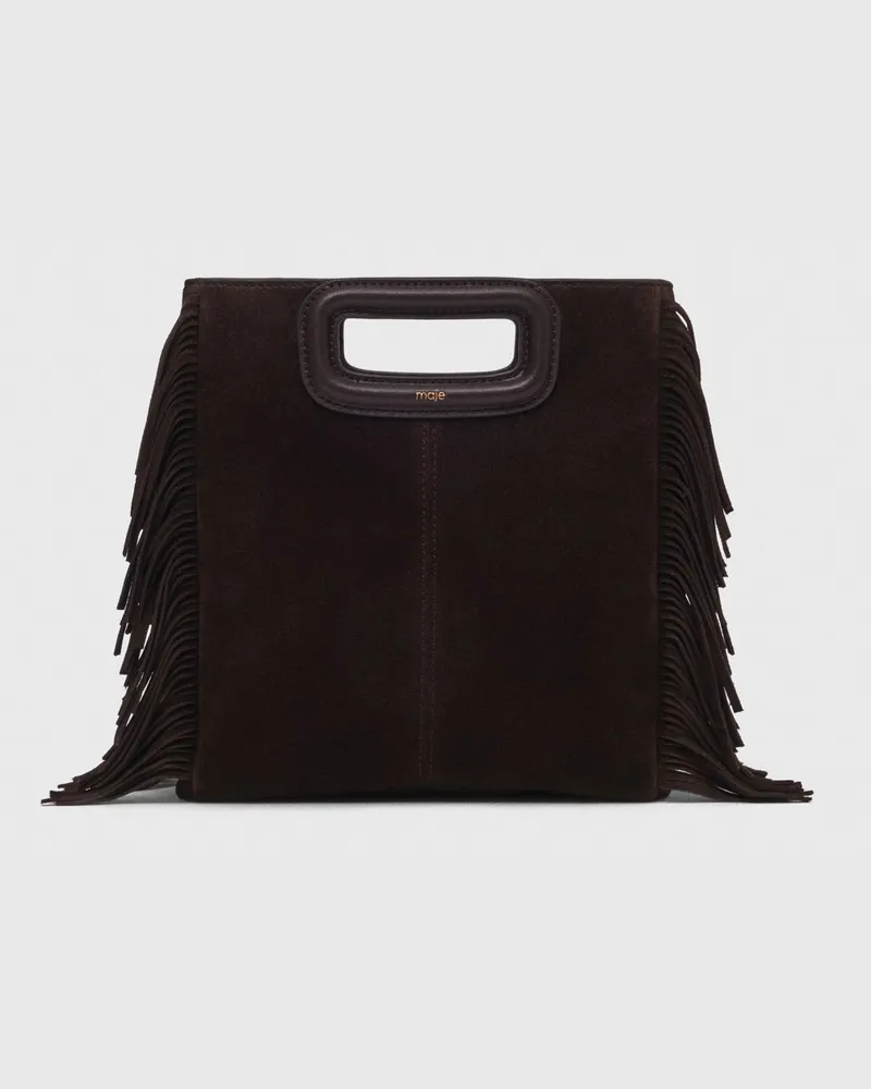 Maje M-tasche Aus Wildleder - Dunkelbraun Dunkelbraun