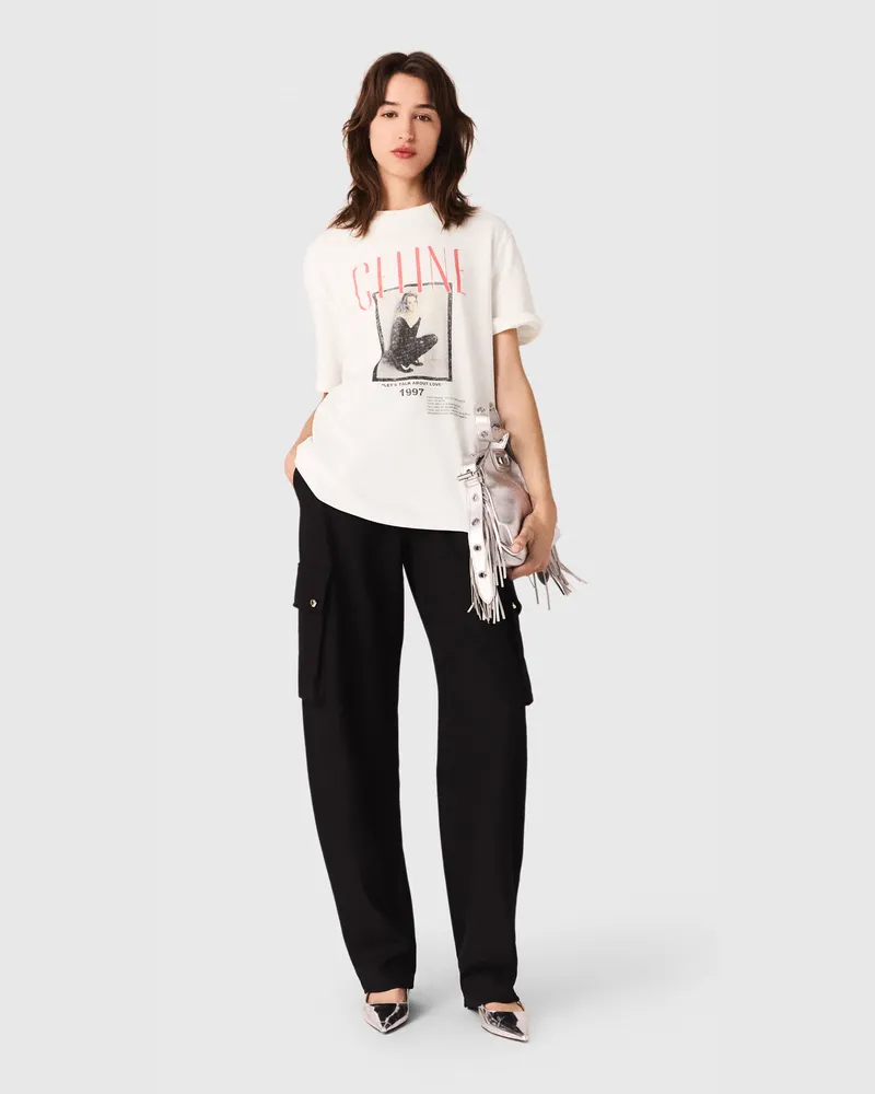Maje Celine-dion-t-shirt - Weiß Weiß