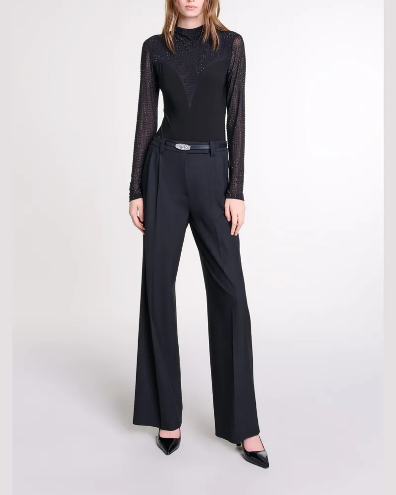 Maje Body Mit Strass - Abendgarderobe - Schwarz Schwarz