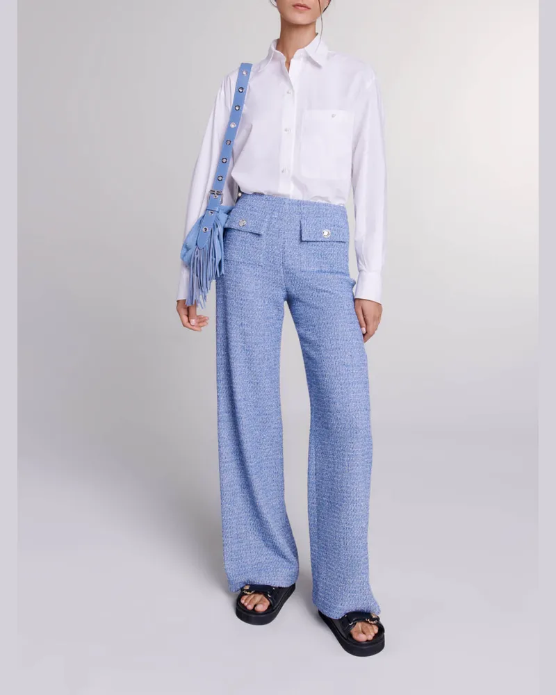 Maje Tweed-hose - Blau Blau