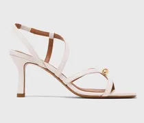 Riemchensandalen Aus Leder - Ecru