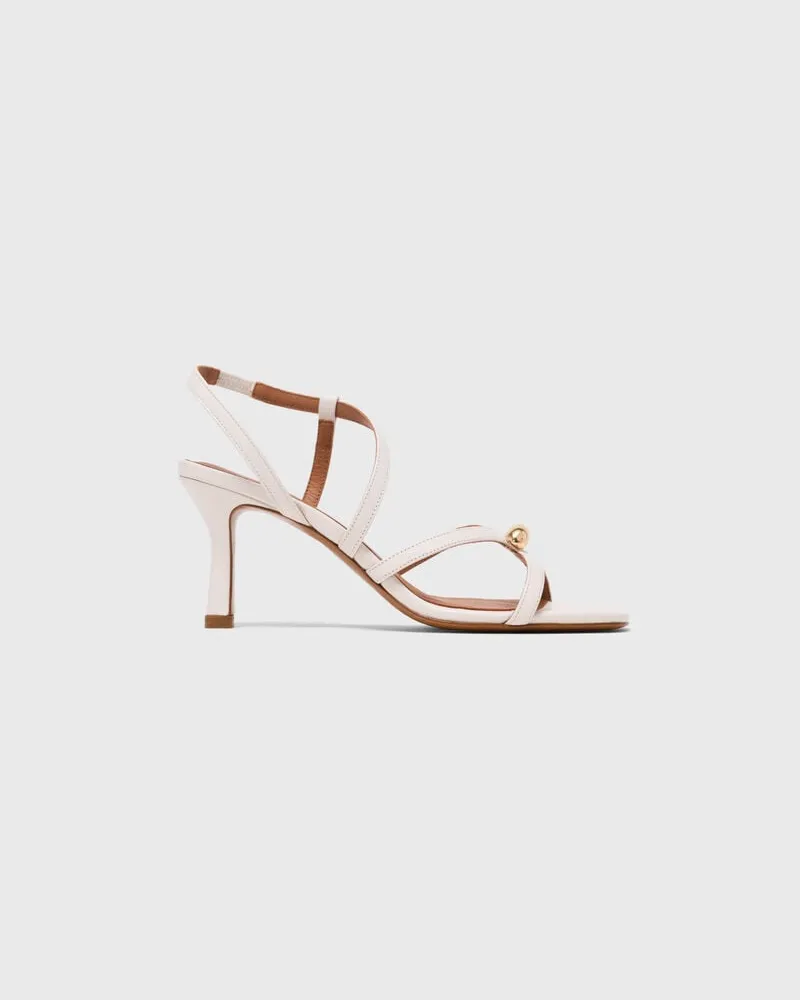 Maje Riemchensandalen Aus Leder - Ecru Ecru