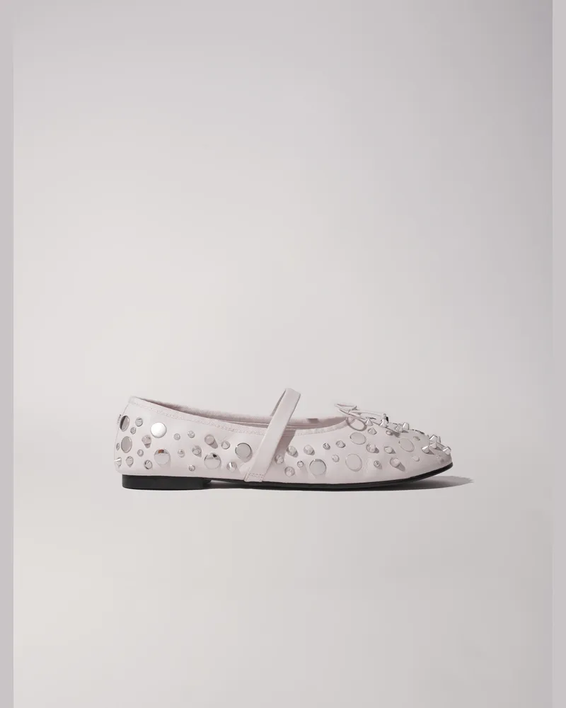 Maje Ballerinas Mit Nieten - Vanille Vanille