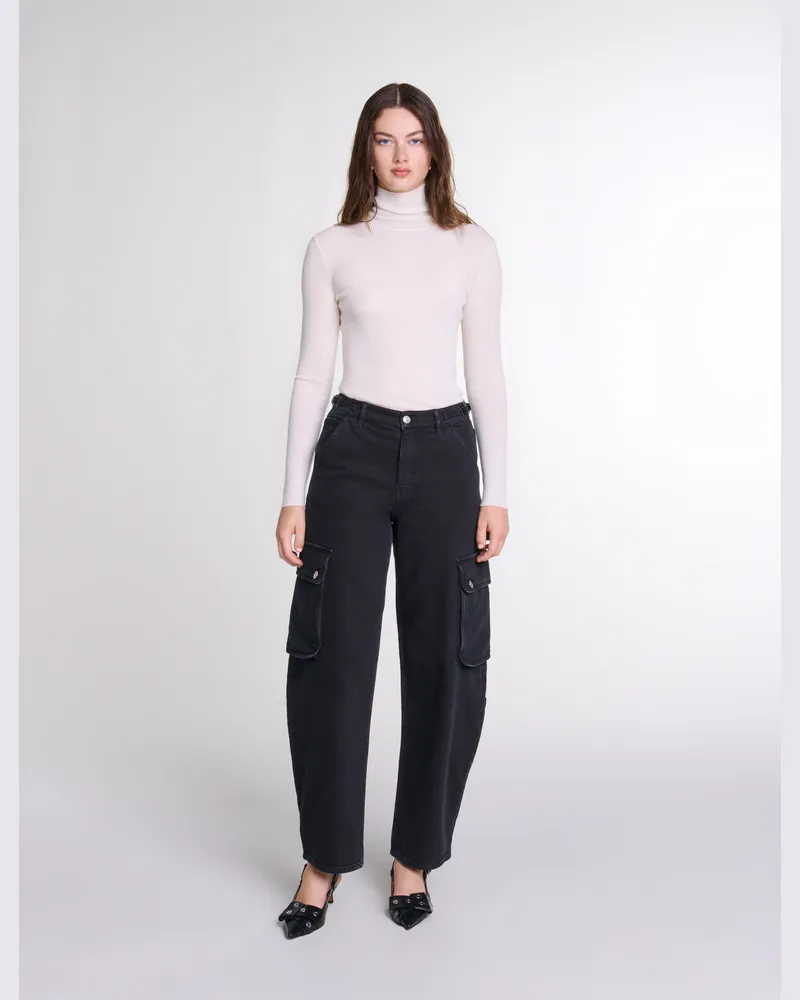 Maje Cargojeans - Schwarz Schwarz