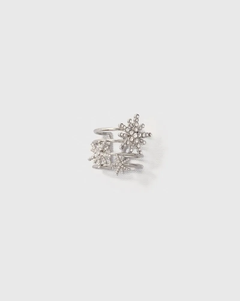 Maje Fingerring Mit Strass-sternen - Silber Silber
