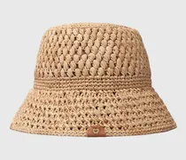 Bob-hut Aus Bast In Häkeloptik - Beige