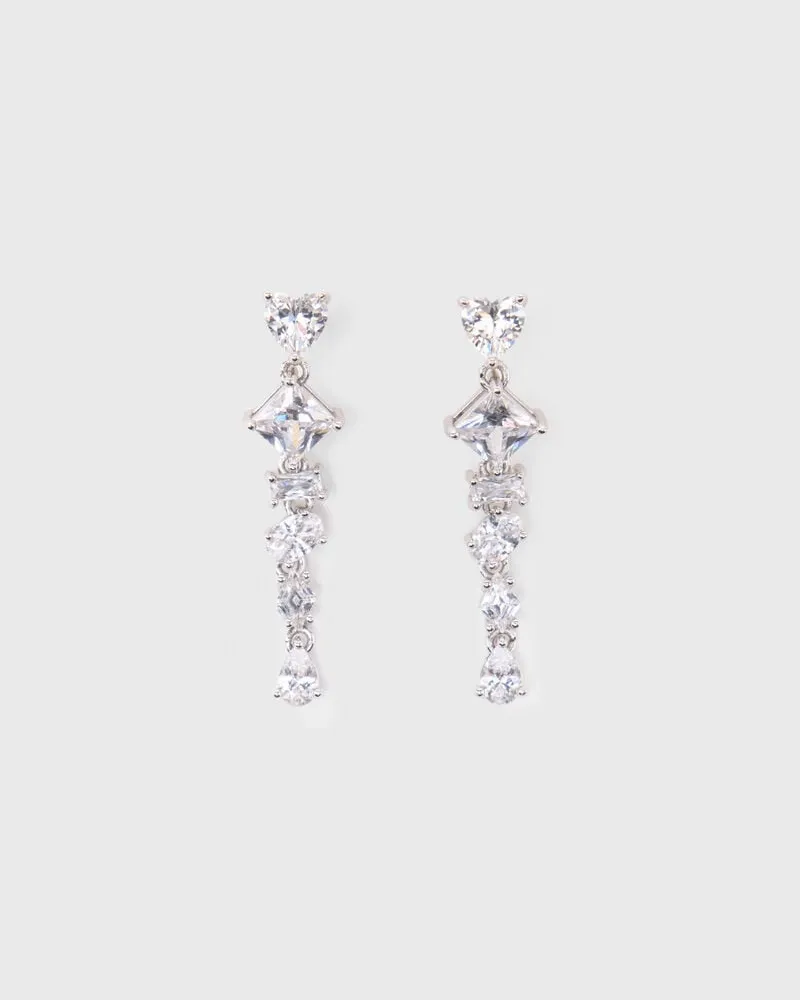 Maje Herz-ohrringe Mit Strass - Kristall Kristall