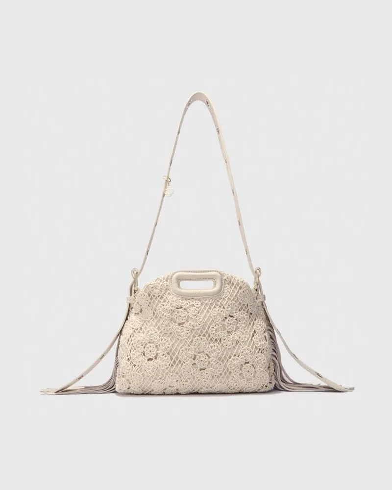 Maje Tasche Miss M Mini Aus Häkelstrick - Ecru Ecru