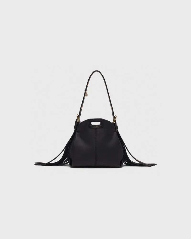 Maje Miss M Microtasche Aus Leder - Schwarz Schwarz