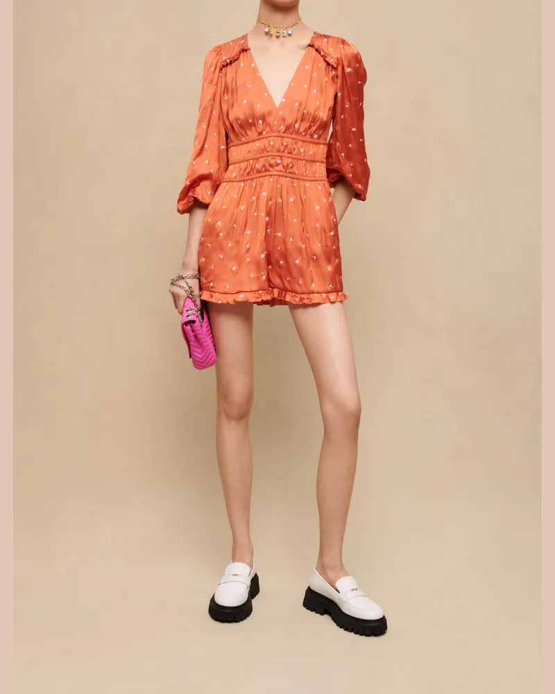 Maje Drapierter Kurzoverall - Orange Orange