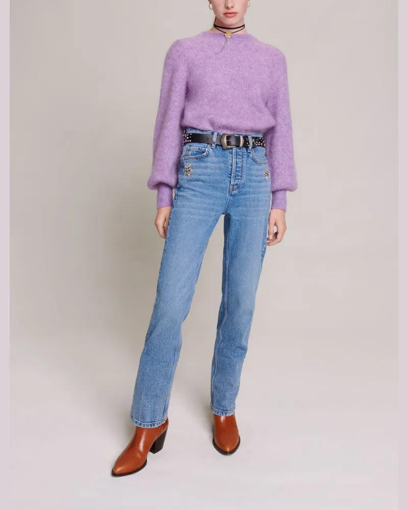 Maje Gerade Jeans - Blau Blau