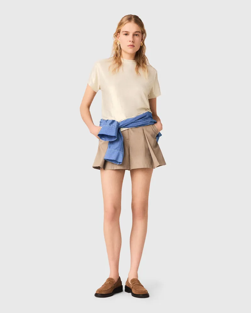 Maje Lamé-t-shirt - Golden Golden