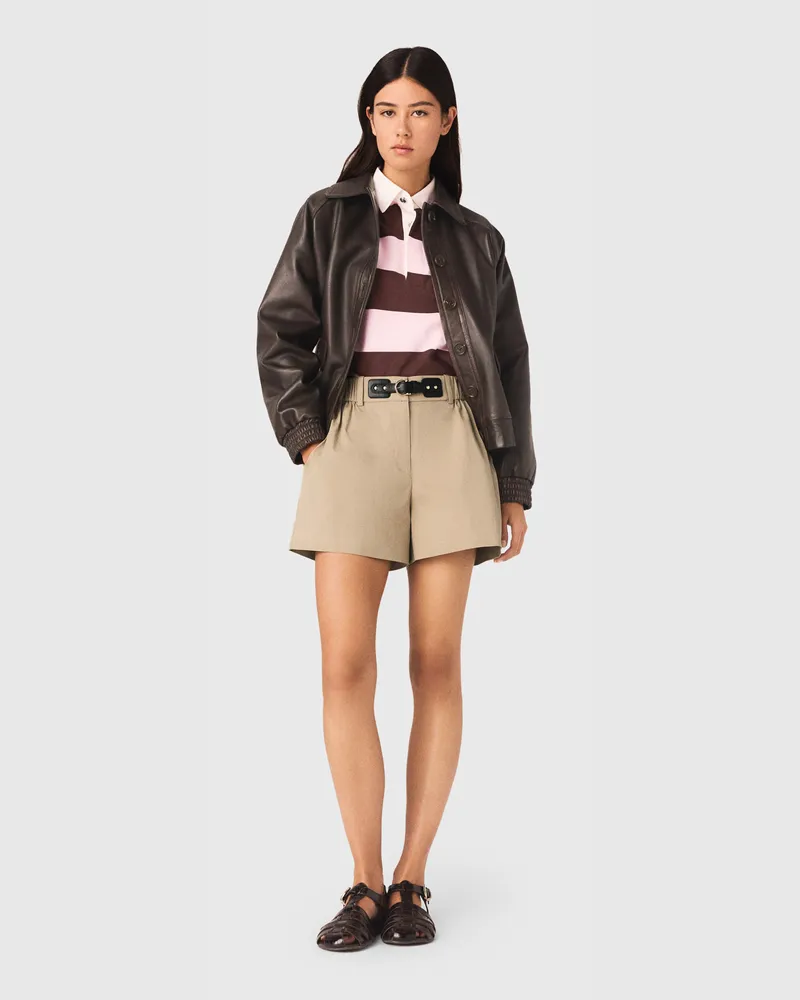 Maje Baumwollshorts - Kamel Kamel