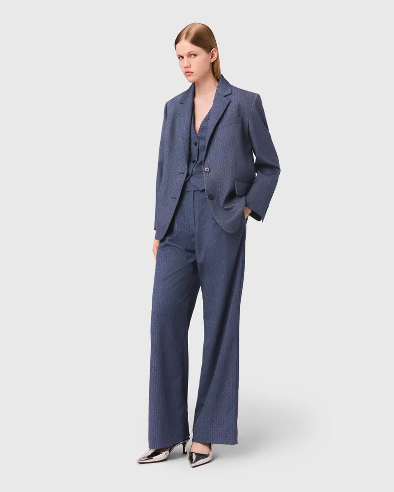 Maje Blazer Mit Strass - Blau Blau