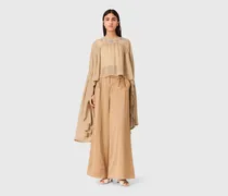 Cape-top Mit Schmuckkragen - Sand