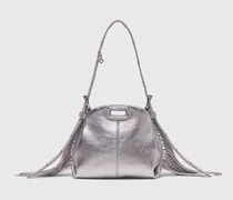 Miss M Mikrotascheaus Metallicleder - Silber
