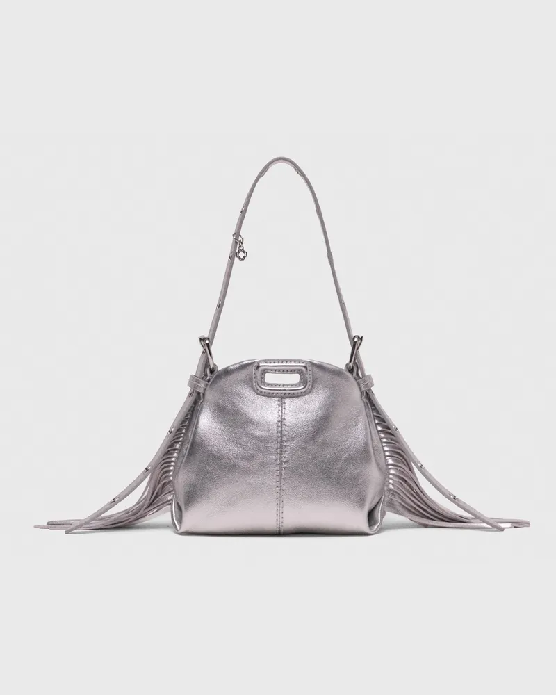 Maje Miss M Mikrotascheaus Metallicleder - Silber Silber