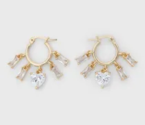 Goldfarbene Creolen Mit Strass - Golden