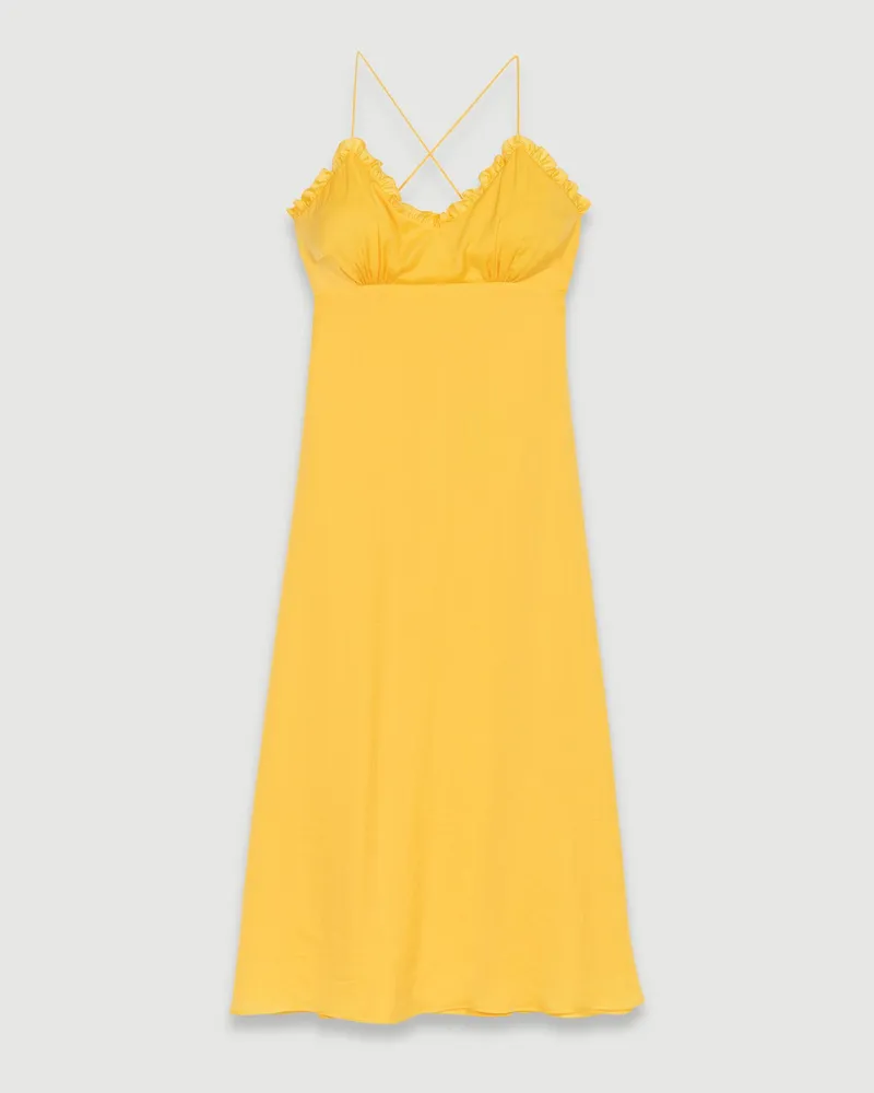 Maje Langes Kleid Mit Trägern - Gelb Gelb