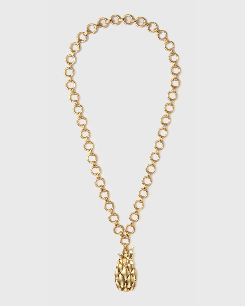 Maje Ananas-halskette - Gold Gold