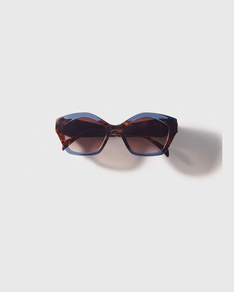 Maje Cat-eye-sonnenbrille Aus Acetat - Marine/marron Marine
