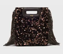 Tasche M Mini Mit Pailletten - Braun
