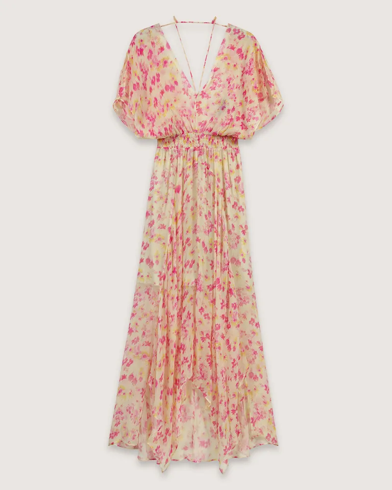 Maje Langes Kleid Mit Blumenmuster - Imprime Fleur Sunny Rose Imprime