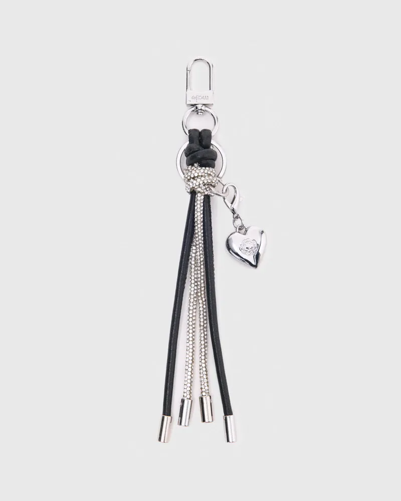 Maje Taschenanhänger Mit Strass - Silbern Silbern