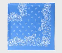 Seidentuch Mit Bandana-print - Bandana Bleu Ciel