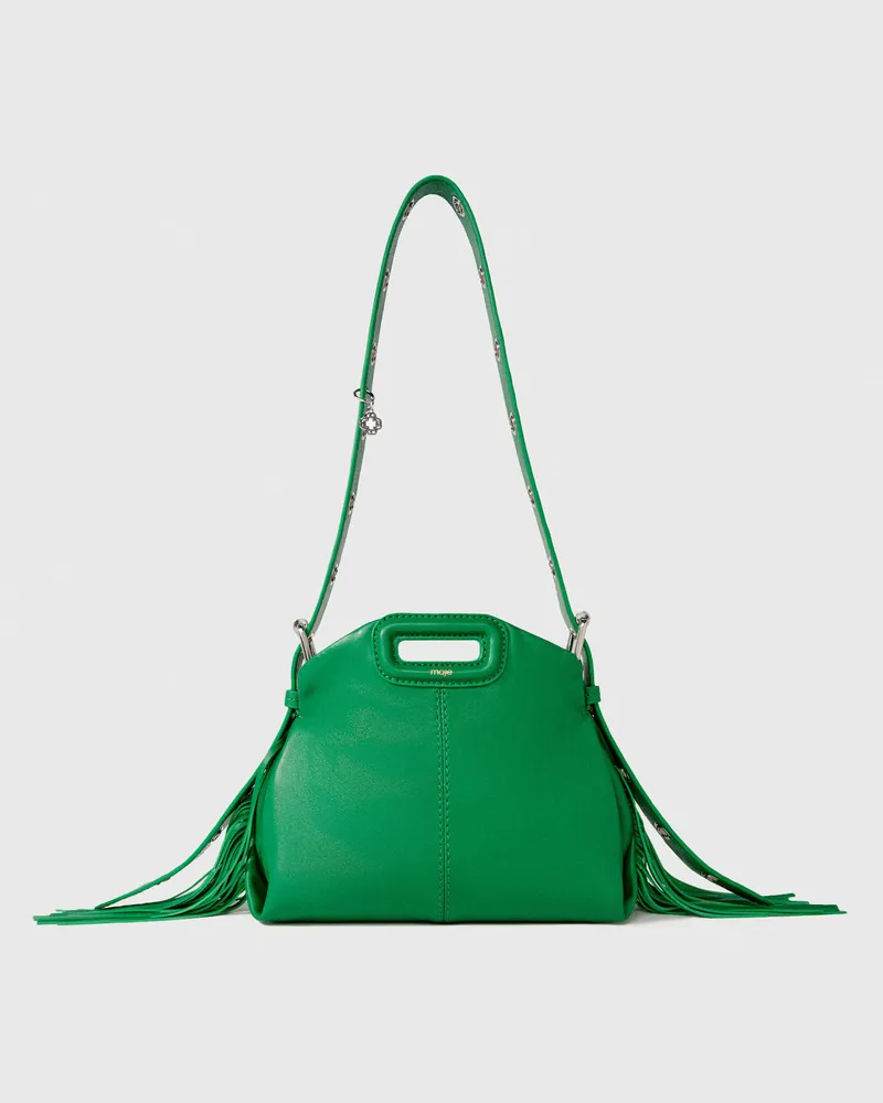 Maje Tasche Miss M Mini Aus Glattleder - Grün Grün