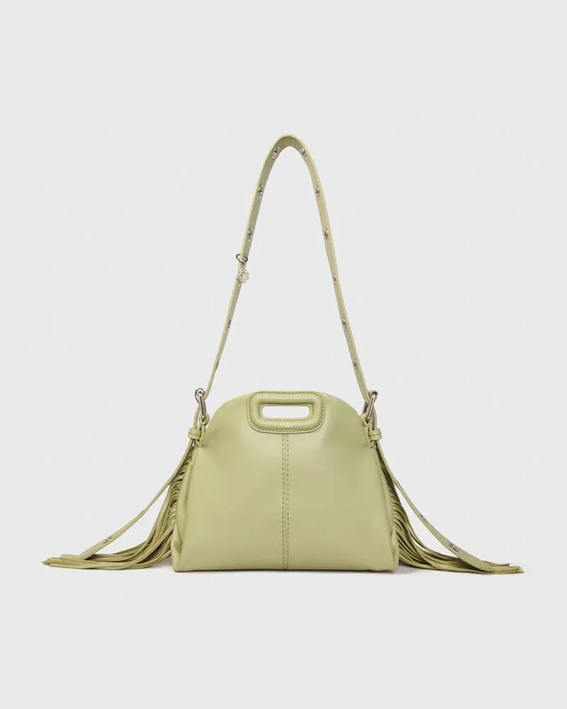Maje Tasche Miss M Mini Aus Glattleder - Mandelgrün Mandelgrün