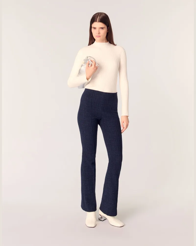 Maje Tweed-hose - Marineblau Marine