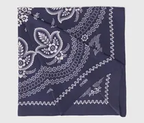 Quadrat 90x90 Aus Bedruckter Seide - Bandana Marine Print