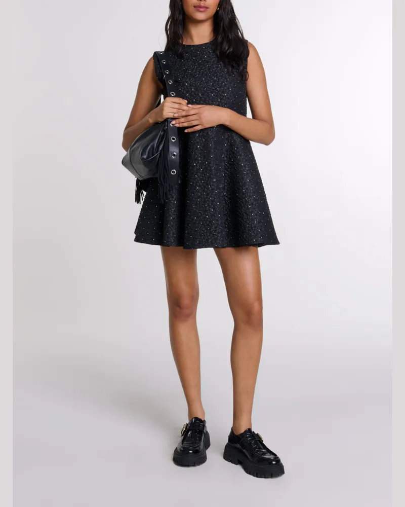 Maje Kurzoverall-kleid Mit Strass - Festliche Kleidung - Schwarz Schwarz