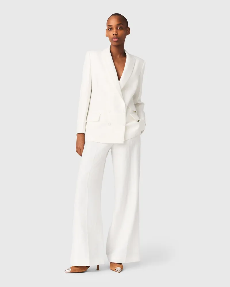 Maje Zweireihiger Blazer - Weiß Weiß