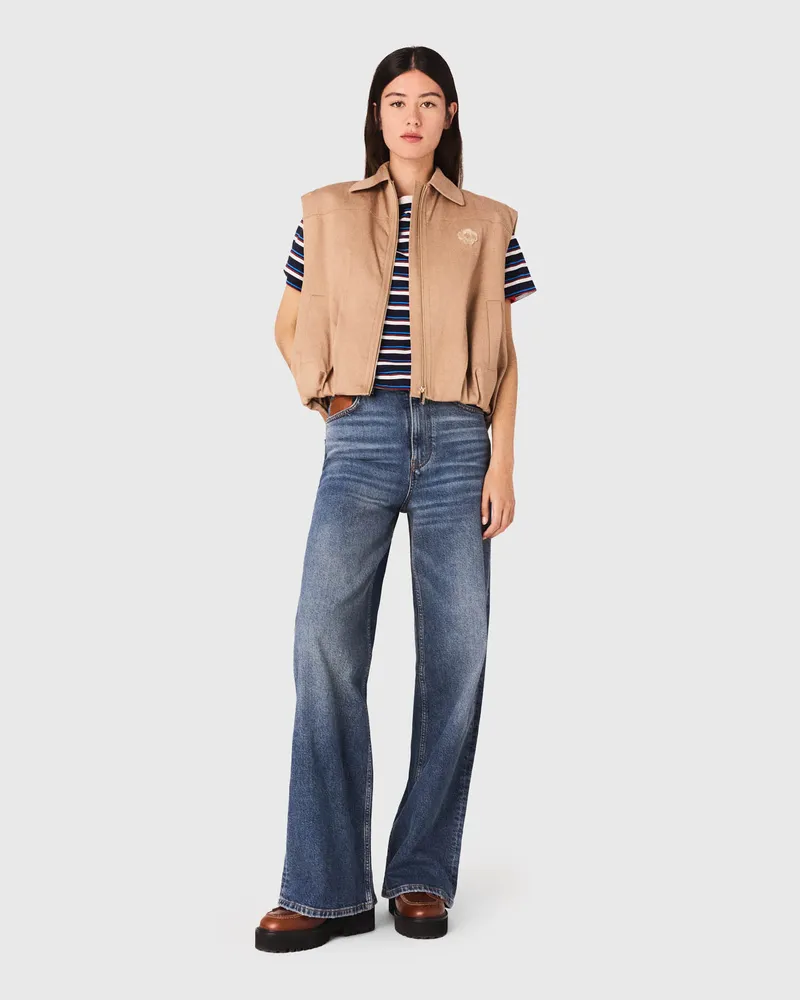 Maje Ärmelloser Blouson - Beige Beige
