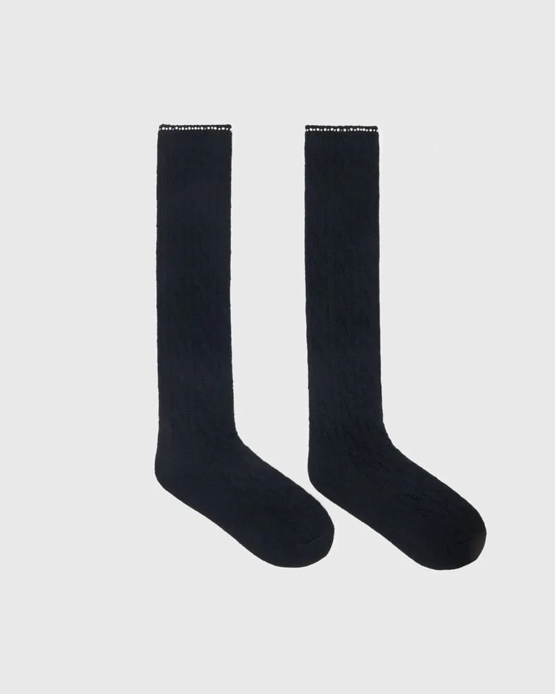 Maje Socken Mit Strass - Schwarz Schwarz