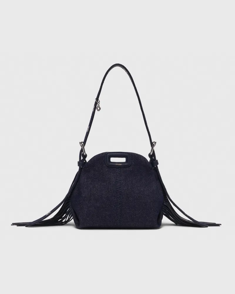Maje Miss M Micro-tasche Aus Denim - Marineblau Marine