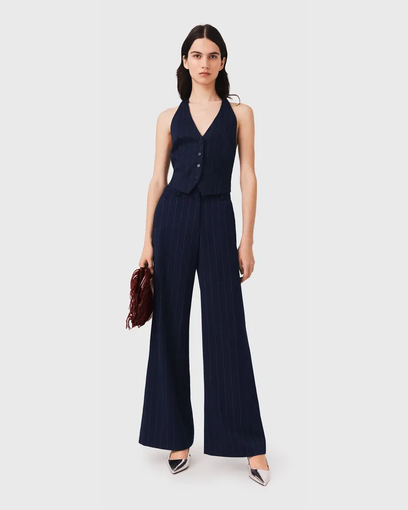Maje Pantalon De Tailleur - Marineblau Marine
