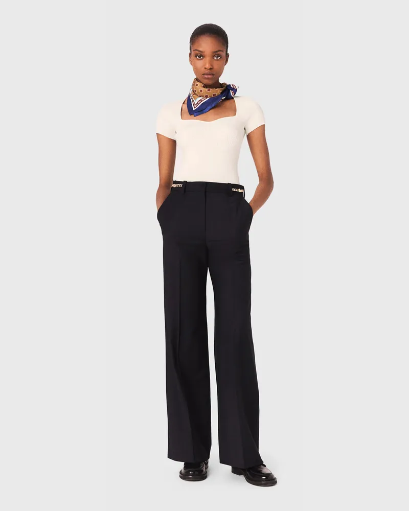 Maje Strick-top - Ecru Ecru