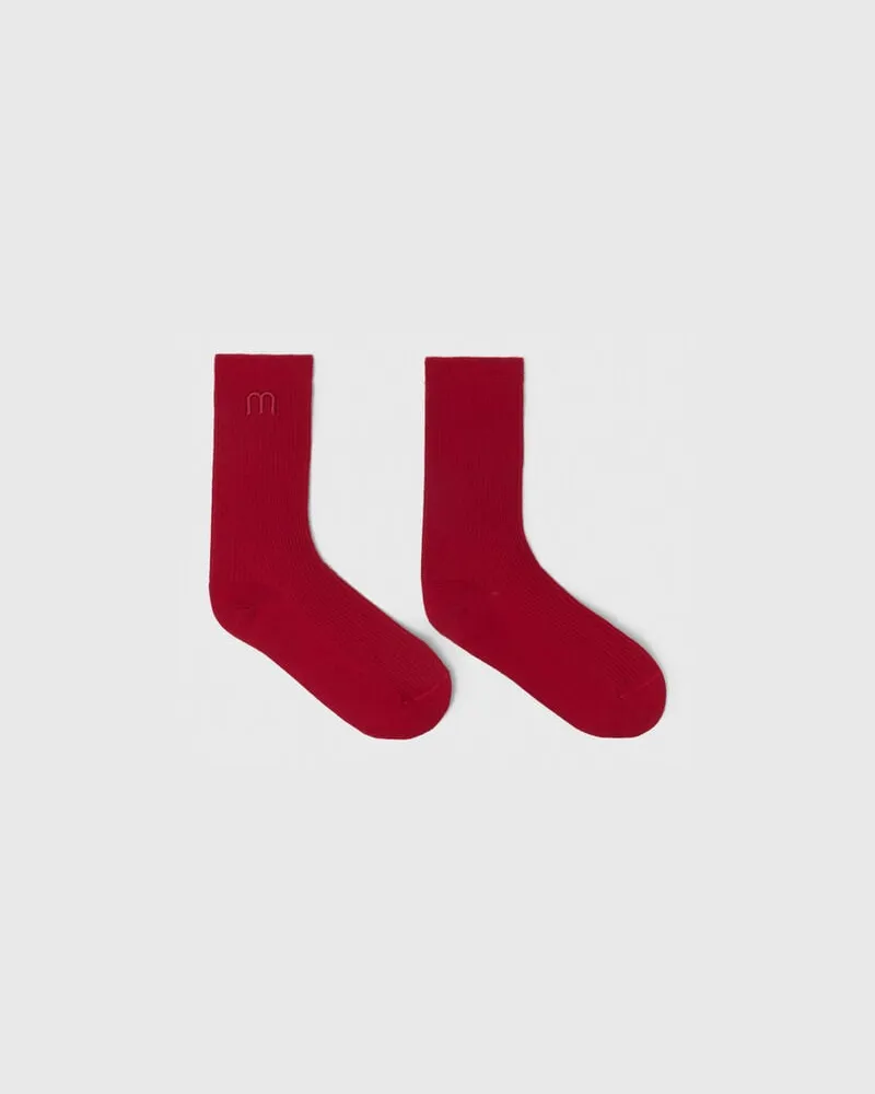 Maje Socken Mit Logo - Rot Rot