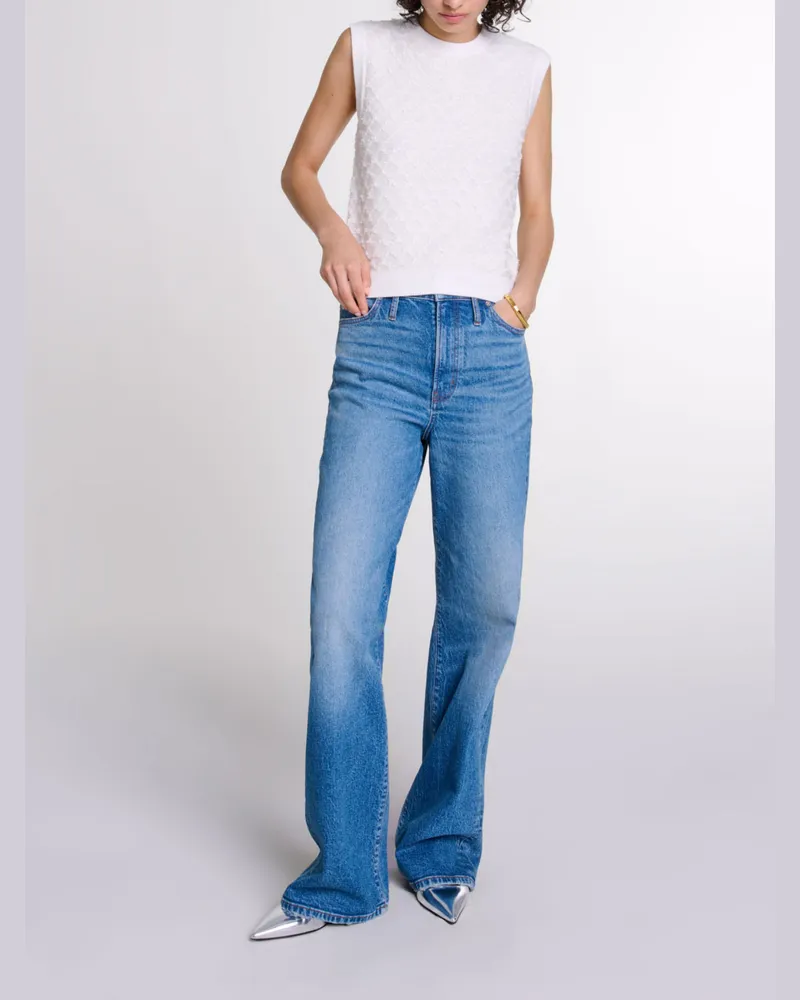 Maje Ärmelloser Strickpullover - Ecru Ecru