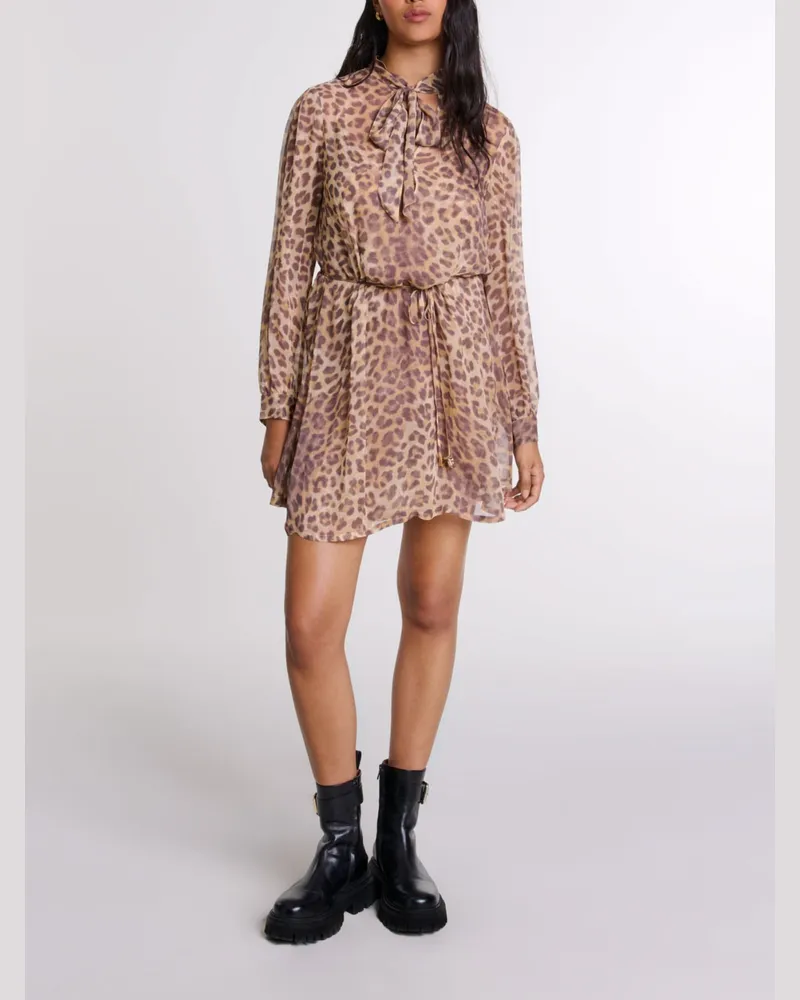 Maje Kurzes Kleid Mit Leopardenmuster - Imprime Leopard Imprime