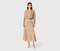 Strick-cardigan Mit Strass - Nude