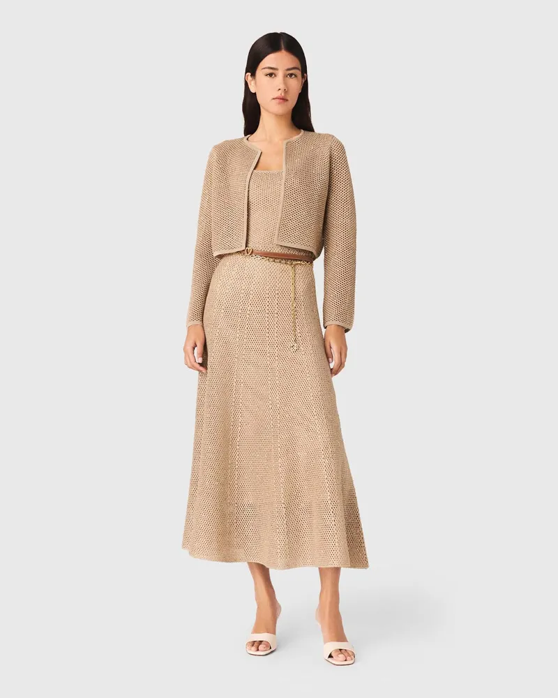 Maje Strick-cardigan Mit Strass - Nude Nude