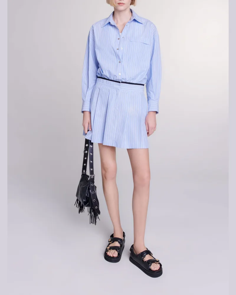 Maje Kurzes Hemdblusenkleid - Blau Blau
